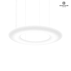 LED Design Pendant luminaire GIGANT 16.0,  160cm, steel / LLDPE, white, 3000K