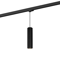 3-faset pendul HEXO ON TRACK 3.0 - PAR16 firkantet, lang, med adapter GU10 IP20, mat, kulsort d�mpbar