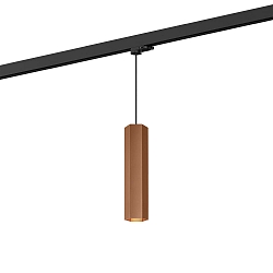 3-faset pendul HEXO ON TRACK 3.0 - PAR16 firkantet, lang, med adapter GU10 IP20, kobber d�mpbar