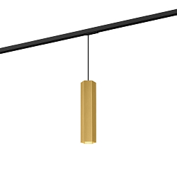 1-faset pendul HEXO ON TRACK 3.0 - PAR16 firkantet, lang, med adapter GU10 IP20, guld d�mpbar