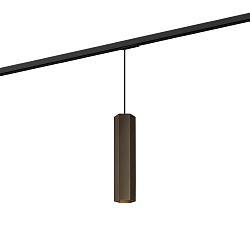 1-faset pendul HEXO ON TRACK 3.0 - PAR16 firkantet, lang, med adapter GU10 IP20, bronze d�mpbar