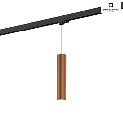 Pendant luminaire RAY 3.0 PAR 16 for 3-phase tracks, GU10 max. 12W, incl. adapter, copper