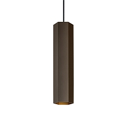 LED Pendant luminaire HEXO MULTI 3.0, 6W 3000K, CRi >90, without canopy, bronze
