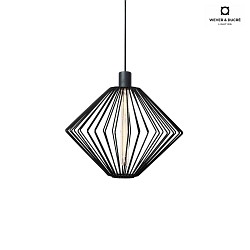 Shade WIRO 1.1 DIAMOND, lacquered steel, without suspension + lamp, black