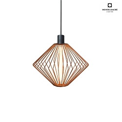 Shade WIRO 1.1 DIAMOND, lacquered steel, without suspension + lamp, copper