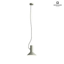 Pendant luminaire ROOMOR 1.0, E27, 250cm, cement grey, with shade 1.0, cement grey white