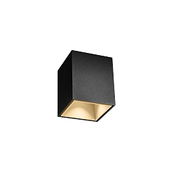 Downlight BOX MINI 1.0 firkantet, overflademonteret version IP20, sort mat d�mpbar