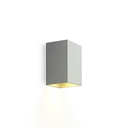 Udend�rs wall luminaire BOX MINI 1.0 GU10 IP20, aluminium b�rstet d�mpbar