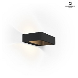 LED Wall luminaire BENTO 1.3, Up&Down, 18cm, 8W 3000K, CRi >90, dimmable, black