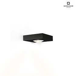 LED Wall luminaire LEENS 1.0, 1-sided, 8W 3000K, CRi >90, dimmable, black