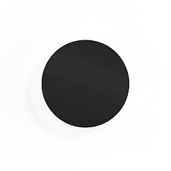 LED Wall luminaire MILES 2.0 ROUND, indirect, � 19cm, 8W 3000K, CRi >90, dimmable, black