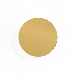 LED Wall luminaire MILES 2.0 ROUND, indirect, � 19cm, 8W 2700K, CRi >90, dimmable, gold