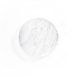 LED Wall luminaire MILES 2.0 ROUND, indirect, � 19cm, 8W 2700K, CRi >90, dimmable, marble white