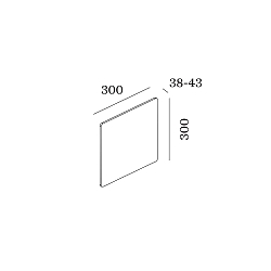 LED Wall luminaire MILES 3.0 CARR�, indirect, 30 x 30cm, 8W 2700K, CRi >90, dimmable, black