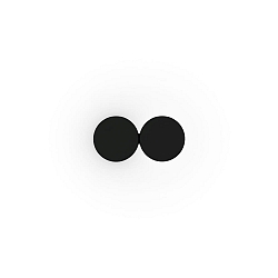 V�glampe DOT WALL SURF 2.0 IP20, sort mat d�mpbar