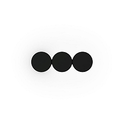 V�glampe DOT WALL SURF 3.0 IP20, sort mat d�mpbar