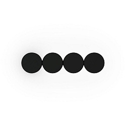 V�glampe DOT WALL SURF 4.0 IP20, sort mat d�mpbar