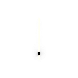 V�glampe FINLIN WALL SURF 1.0 IP20, champagne, sort mat d�mpbar