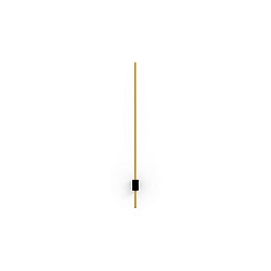 LED Design Wall luminaire FINLIN 1.0, 62.3cm, 6W 2700K, CRi >90, dimmable, black gold