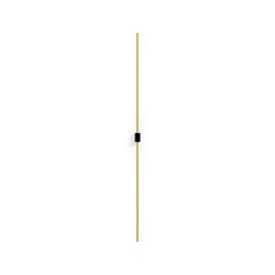 V�glampe FINLIN 2.0 IP20, guld, sort d�mpbar