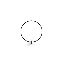 V�glampe FINLIN ROUND WALL SURF 1.0 IP20, sort mat d�mpbar