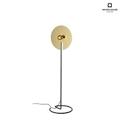 Floor lamp MIRRO FLOOR 2.0, mirror  45cm, E27 (excl.), with cord dimmer, black gold