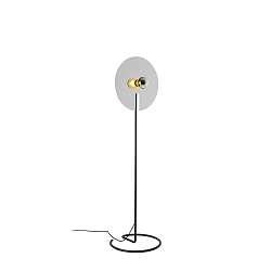 Standerlampe MIRRO FLOOR 2.0 E27, aluminium, sort mat d�mpbar