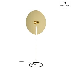 Floor lamp MIRRO FLOOR 3.0, mirror  75cm, E27 (excl.), with cord dimmer, black gold