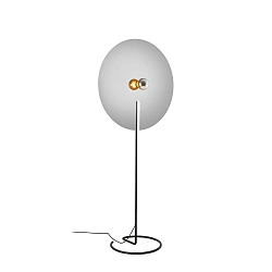 Standerlampe MIRRO FLOOR 3.0 E27, aluminium, sort mat d�mpbar