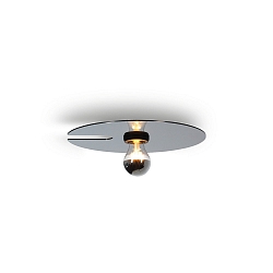V�glampe MIRRO WALL 1.0 E27 IP20, chrom, sort d�mpbar