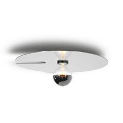 Væg- og Loftlampe MIRRO CEILING / WALL SURF 2.0 E27 IP20, aluminium, sort mat 