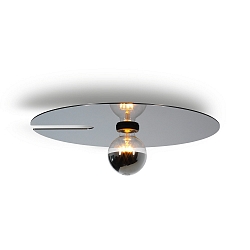 V�glampe MIRRO WALL 2.0 E27 IP20, chrom, sort d�mpbar