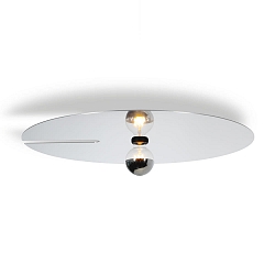 Væg- og Loftlampe MIRRO CEILING / WALL SURF 3.0 E27 IP20, aluminium, sort mat 