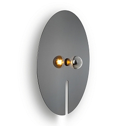 V�glampe MIRRO WALL 3.0 E27 IP20, chrom, sort d�mpbar