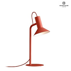 Table lamp ROOMOR 1.0 PAR16, GU10, coral red, with cord switch, with shade 1.0, coral red white