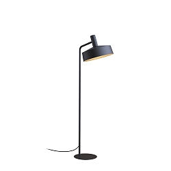 Standerlampe ROOMOR FLOOR 1.3 - PAR16 / SHADE 3.0 med afbryder, med stik, justerbar GU10 IP20, guld, kulsort 