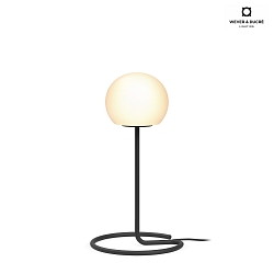 Table lamp DRO TABLE HIGH 2.0, 54cm /  20cm, E14, C35 4-6W, aluminum steel / textile cable / glass, brown