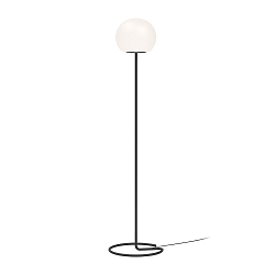 Standerlampe DRO FLOOR 3.0 - 165CM med afbryder, med ledningsd�mper E27 IP20, opal hvid, sort mat d�mpbar