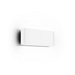 Udendørs wall luminaire KIOSK 1.0 up / down, med linseoptik IP65, hvid mat dæmpbar