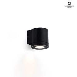 LED Outdoor Wall luminaire TUBE 1.0, IP65, 1-sided, 8W 3000K 38, CRi >90, dimmable, black
