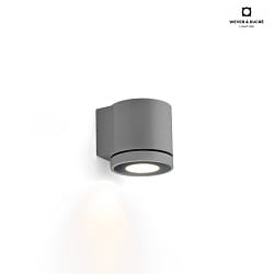 LED Outdoor Wall luminaire TUBE 1.0, IP65, 1-sided, 8W 3000K 38, CRi >90, dimmable, dark grey