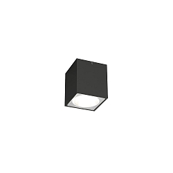 Udend�rs loftlampe TRAIN 1.0 down, firkantet, d�mpbar IP65, antracit mat d�mpbar