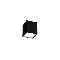 Udend�rs loftlampe TRAIN 1.0 down, firkantet, d�mpbar IP65, sort mat d�mpbar