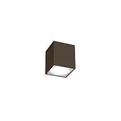 Udend�rs loftlampe TRAIN 1.0 down, firkantet, d�mpbar IP65, bronze, mat d�mpbar