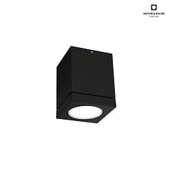 Outdoor LED Ceiling luminaire TUBE 1.0, IP65, 8W 3000K 38, CRi >90, dimmable, black
