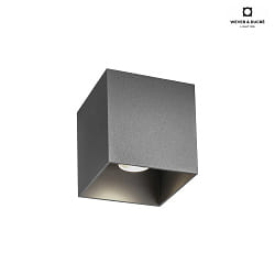 Outdoor LED Ceiling luminaire BOX 1.0, IP65, 2700K, dimmable, dark grey