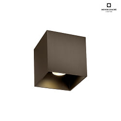 Outdoor LED Ceiling luminaire BOX 1.0, IP65, 2700K, dimmable, bronze