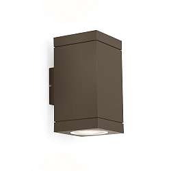 Udendørs wall luminaire TUBE CARRÉ OUTDOOR WALL SURF 1.0 PAR16 GU10 IP65, bronze 