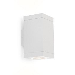 Udend�rs wall luminaire TUBE CARR� 2.0 up / down, 2-flammer GU10 IP65, hvid d�mpbar