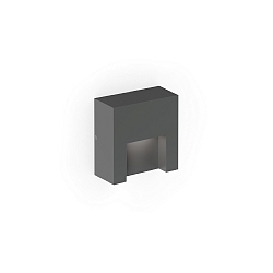 Udendørs wall luminaire RETO WALL SURFACE OUTDOOR 0.8 firkantet IP65, antracit dæmpbar